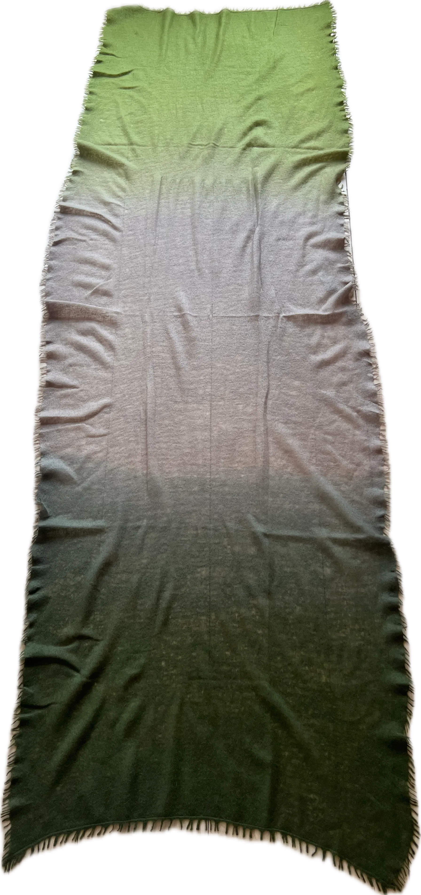 Cashmere Vertical Shading Scarf | Basil Green