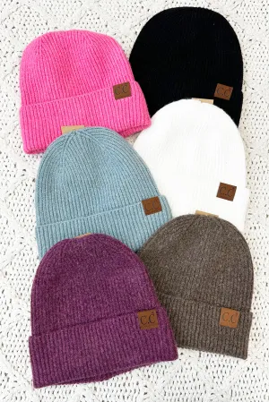 C.C. Soft Recycled Fine Yarn Beanies - 6 Colors!