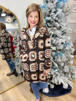 Charlie B Crochet Pattern Coat Chocolate