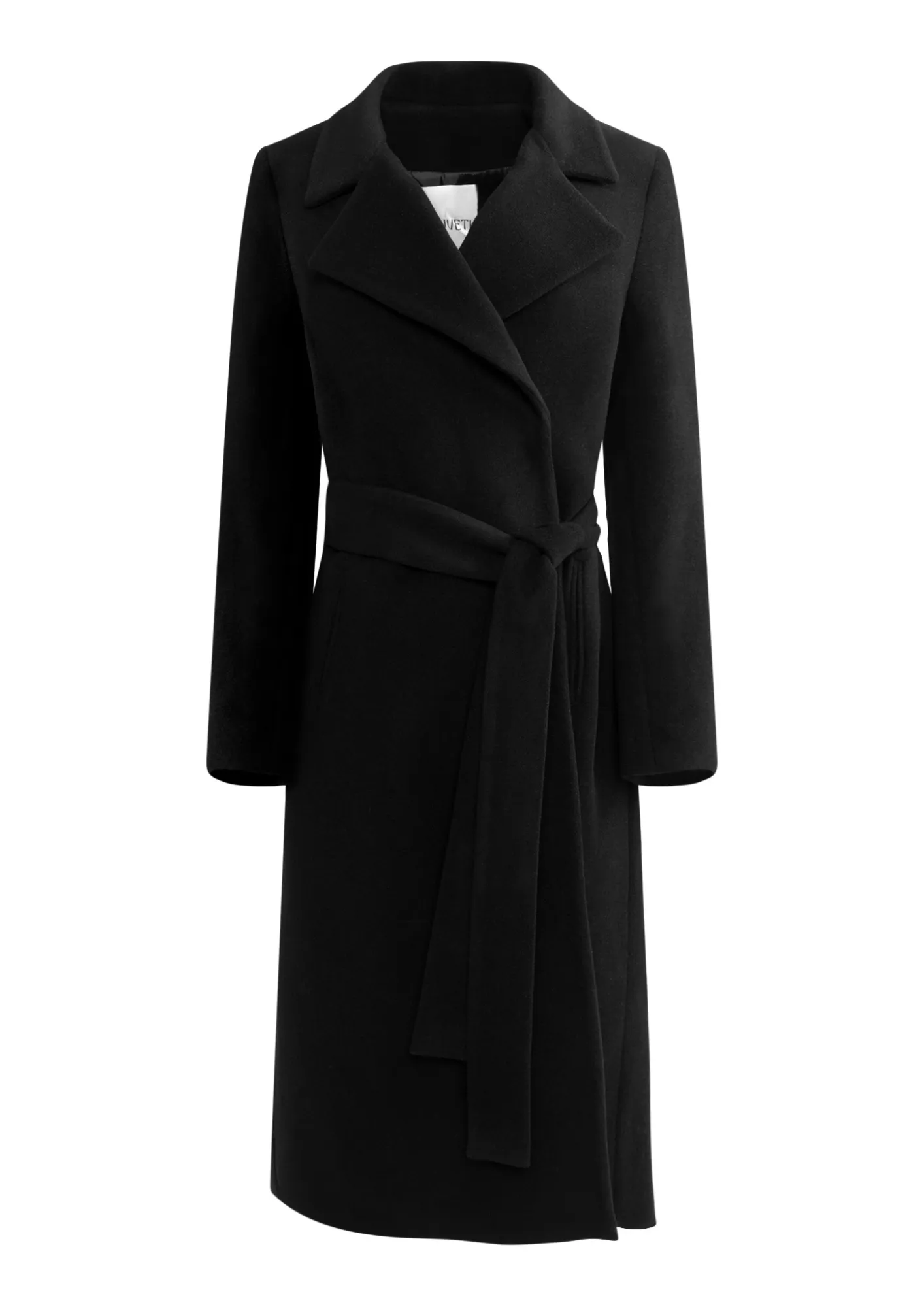 Charlotte Cashmere Wool Coat - Black