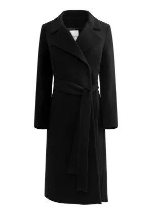 Charlotte Cashmere Wool Coat - Black