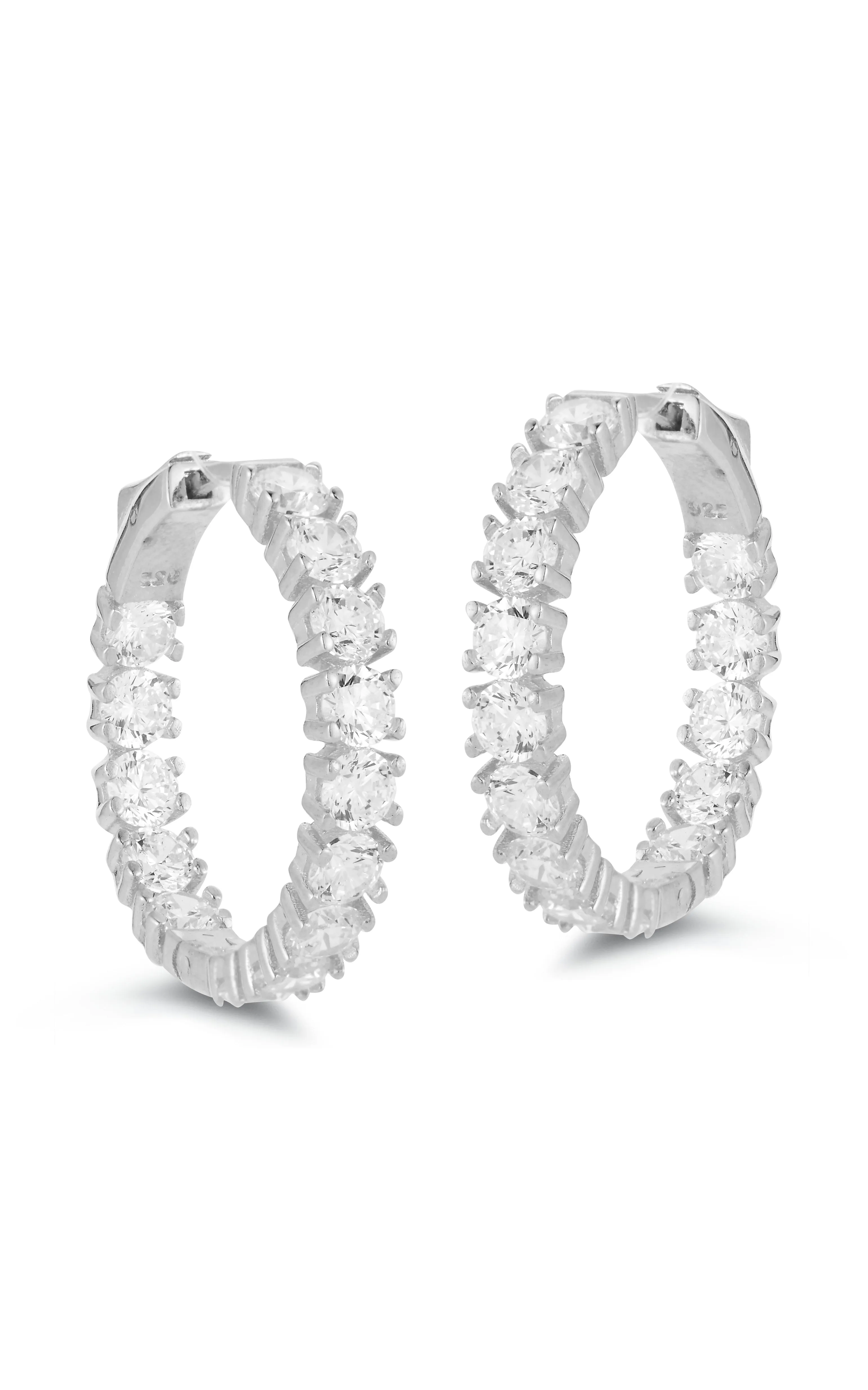 Chunky CZ Hoop Earring