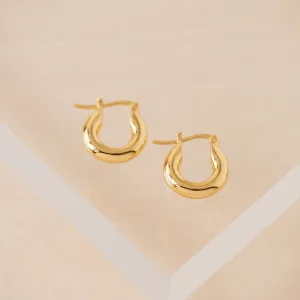 Chunky Hinge Hoop Earrings Gold