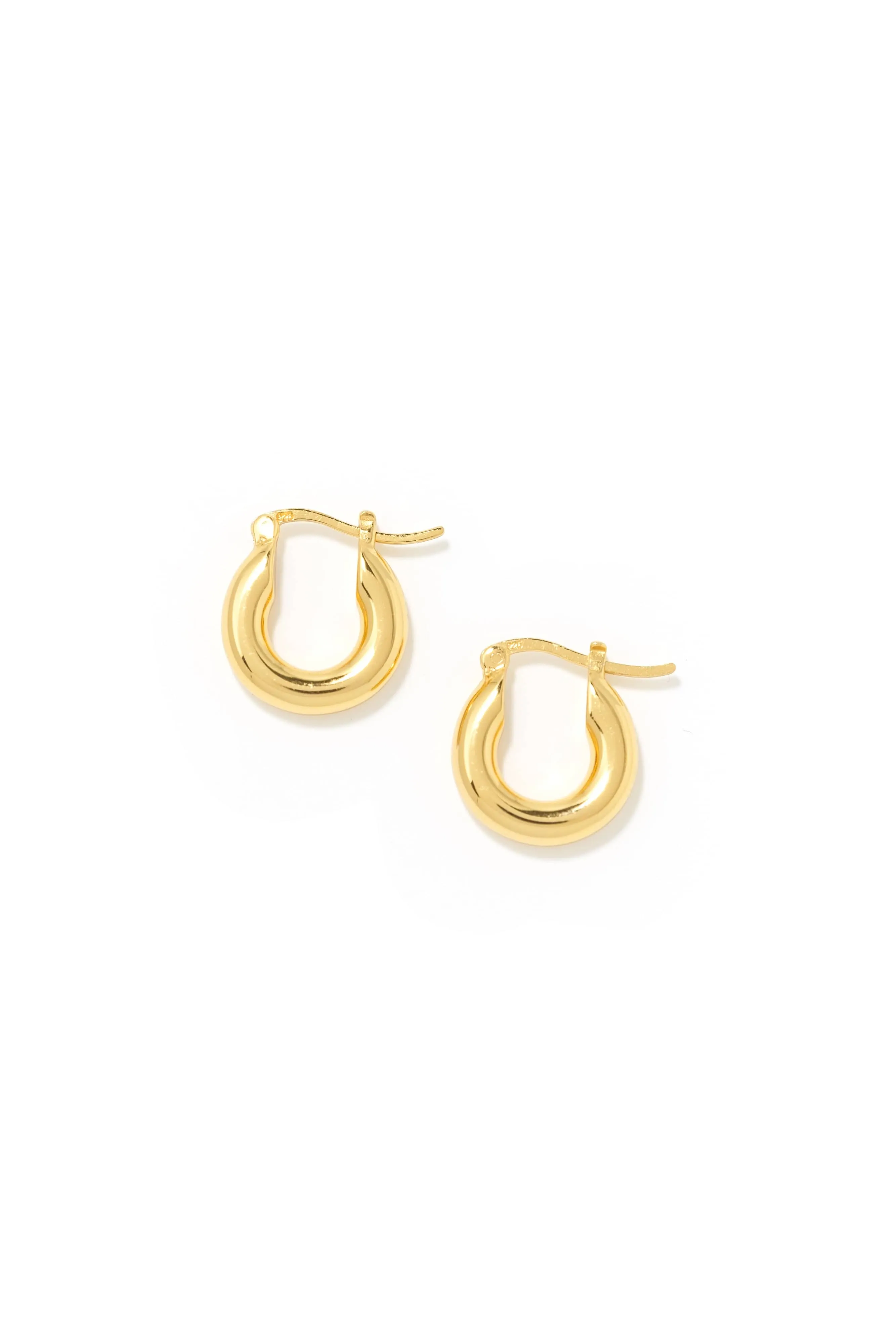 Chunky Hinge Hoop Earrings Gold