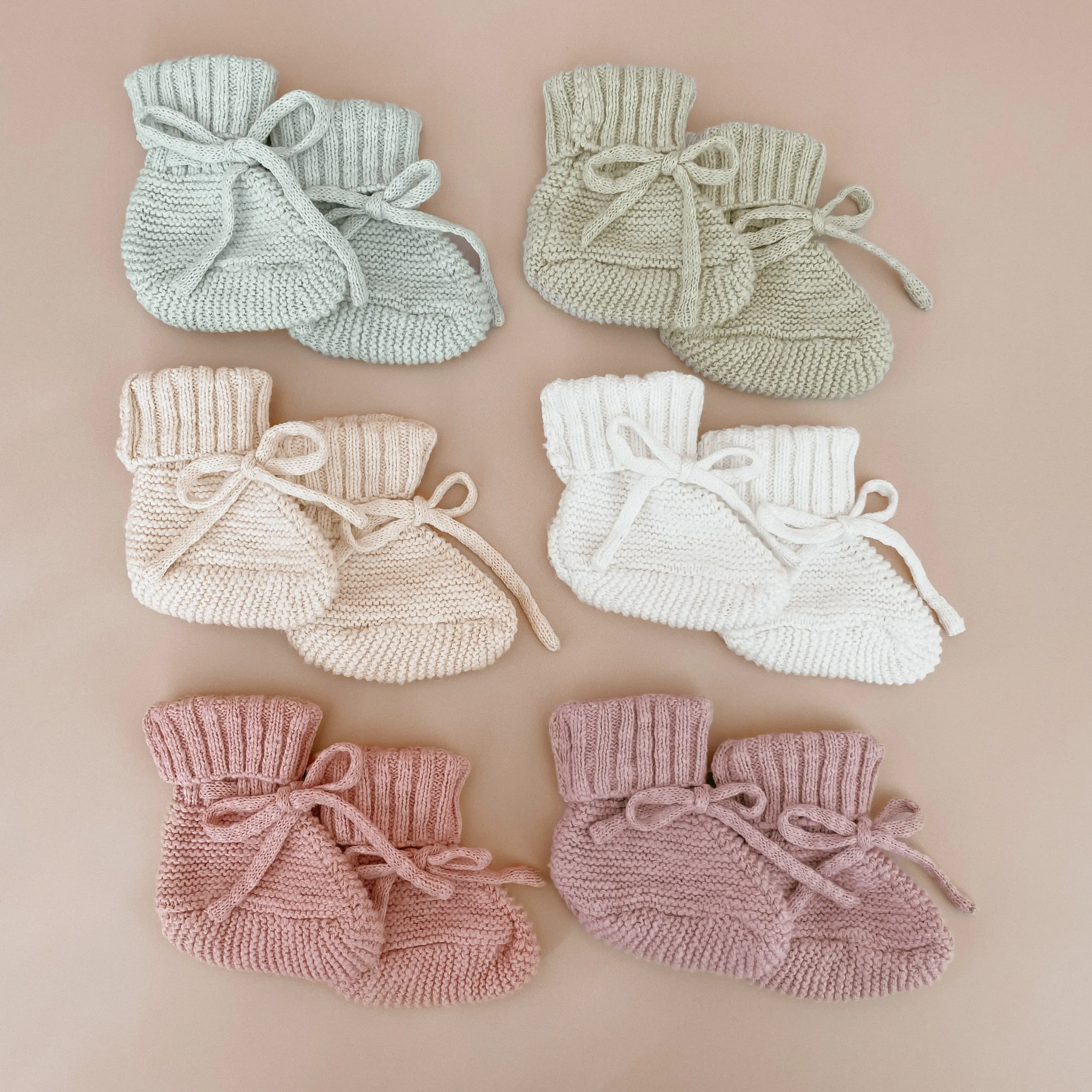 Chunky Knit Booties - Newborn-6M - Periwinkle Blue