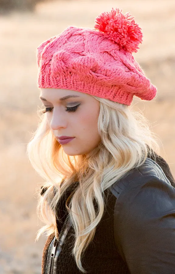 Chunky Knit Pom Pom Beanie