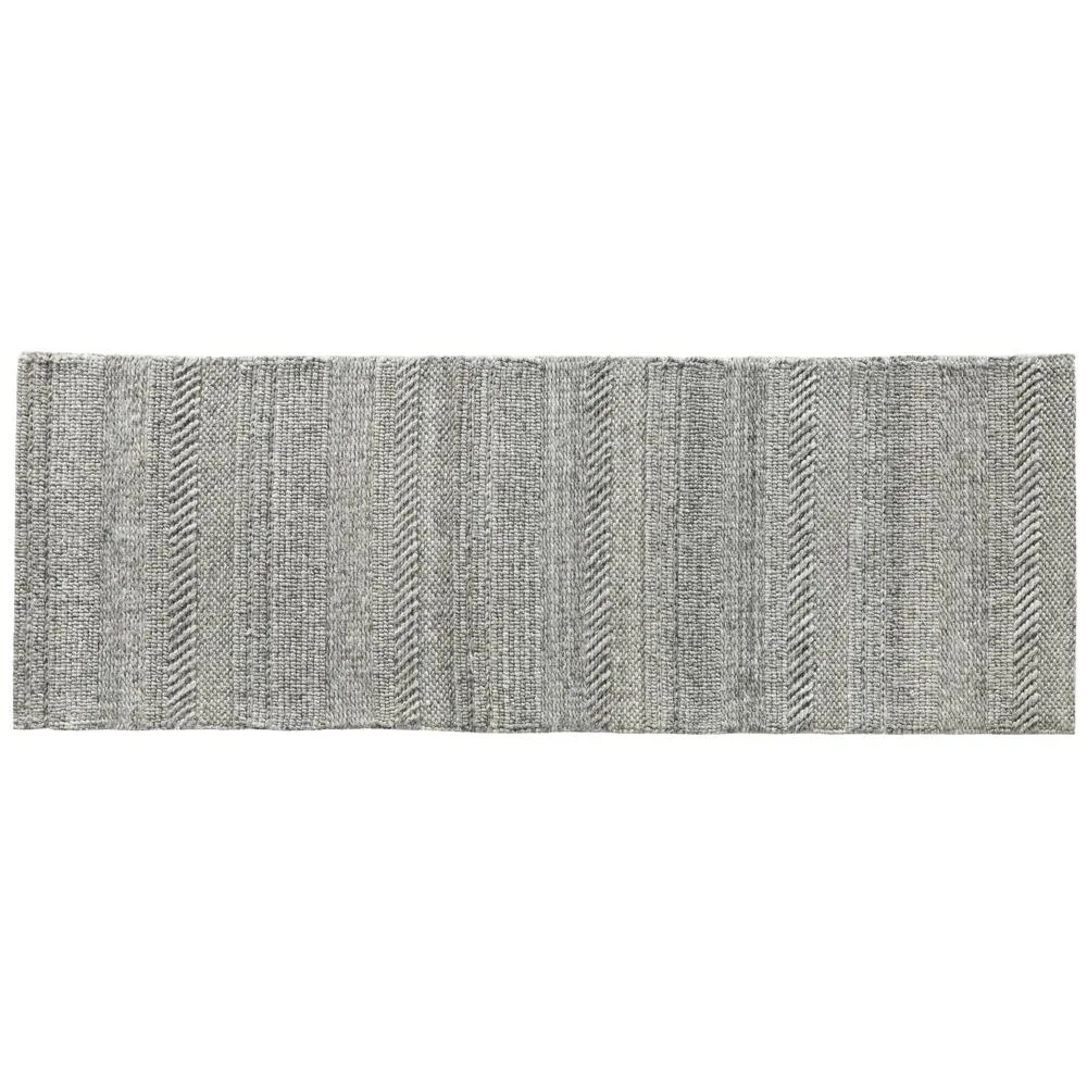 Chunky Knit Rug Grey/Natural