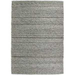 Chunky Knit Rug Grey/Natural