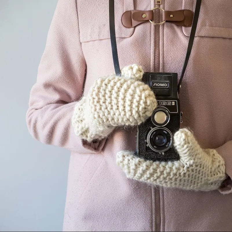 Chunky Mittens and Headband Knitting Kit