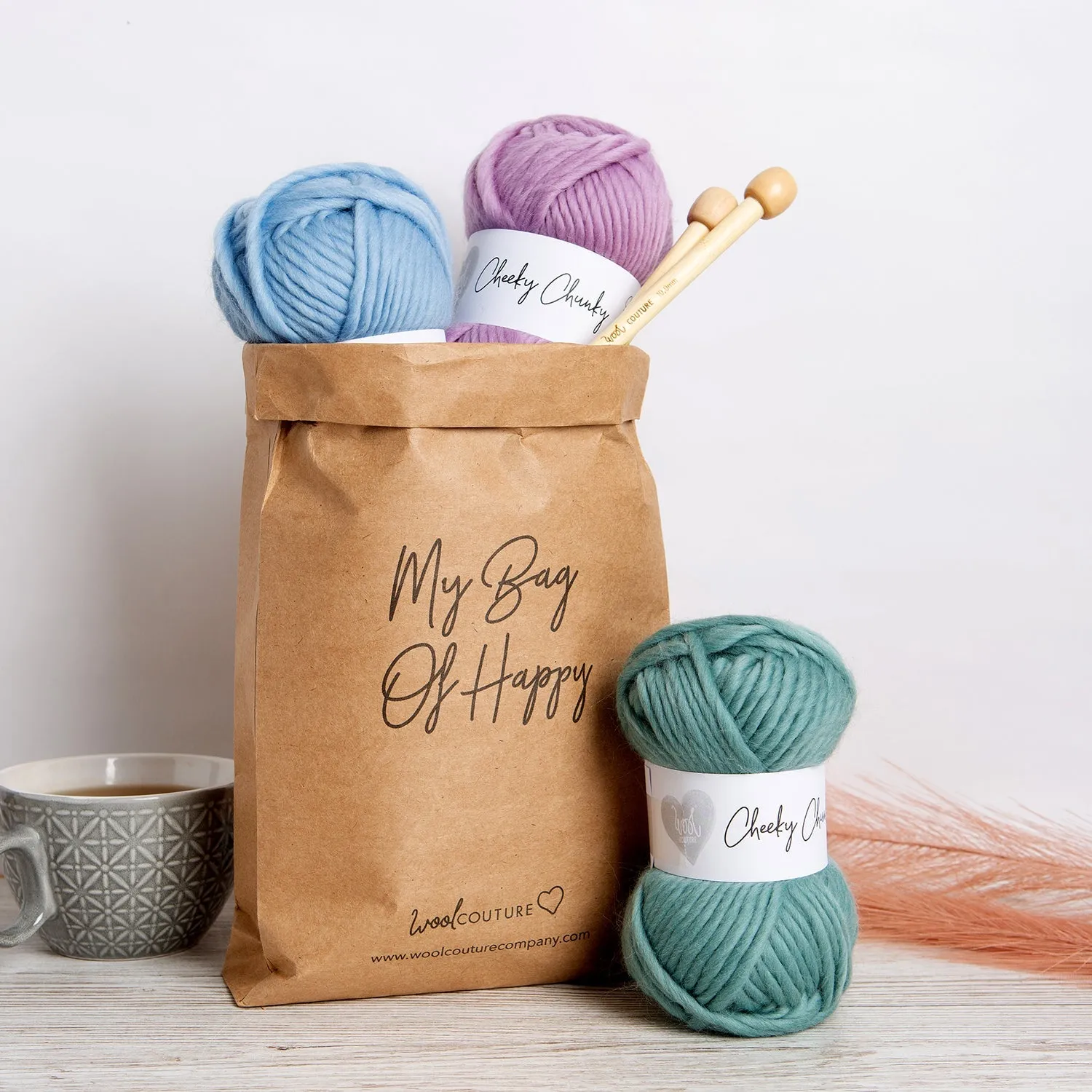 Chunky Mittens and Headband Knitting Kit