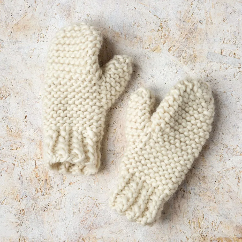 Chunky Mittens and Headband Knitting Kit