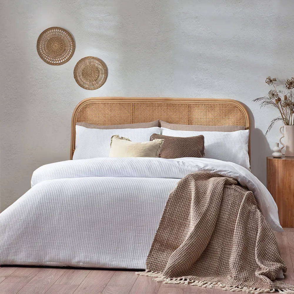 Chunky Waffle Duvet Cover Set White