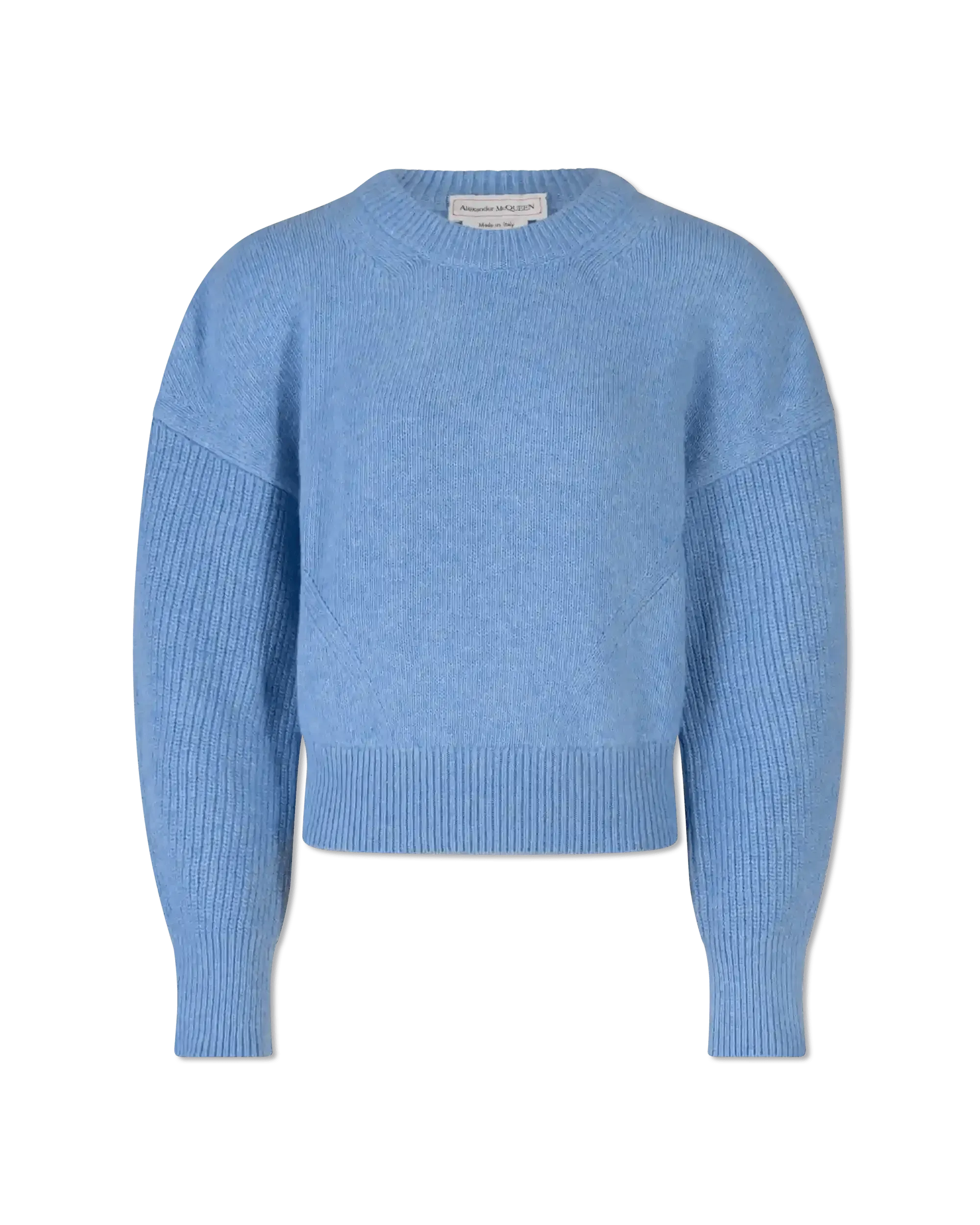 Chunky Wool Knit Crewneck Sweater