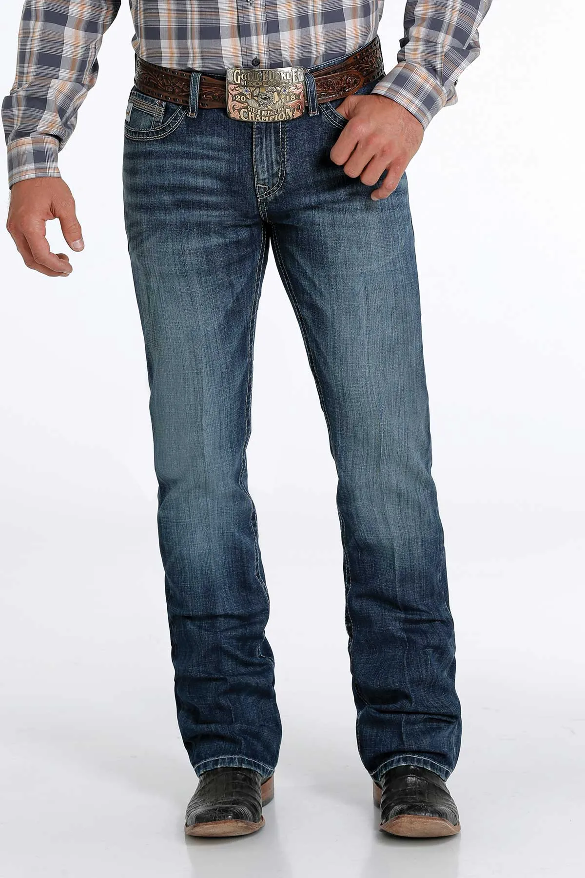 Cinch Men's Ian Slim Fit Jean in Dark Wash