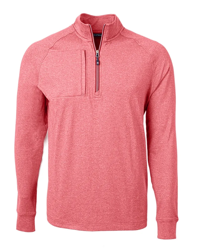 Cutter & Buck Adapt Eco Knit Heather Mens Quarter Zip Pullover MCK01086