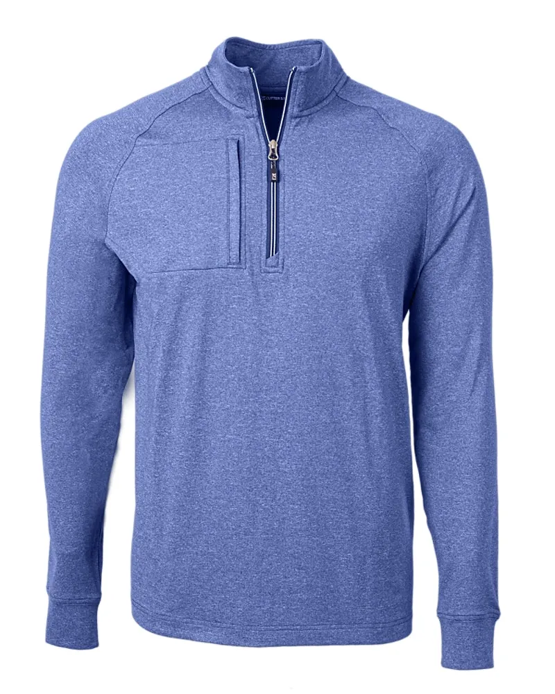 Cutter & Buck Adapt Eco Knit Heather Mens Quarter Zip Pullover MCK01086