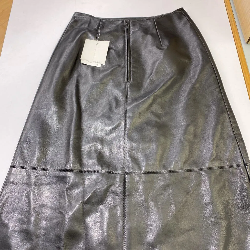 Danier leather maxi skirt NWT 2