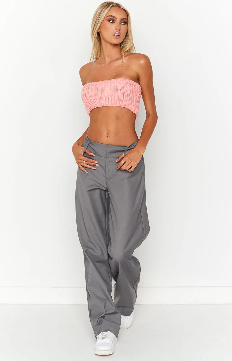 Debbie Pink Knit Bandeau