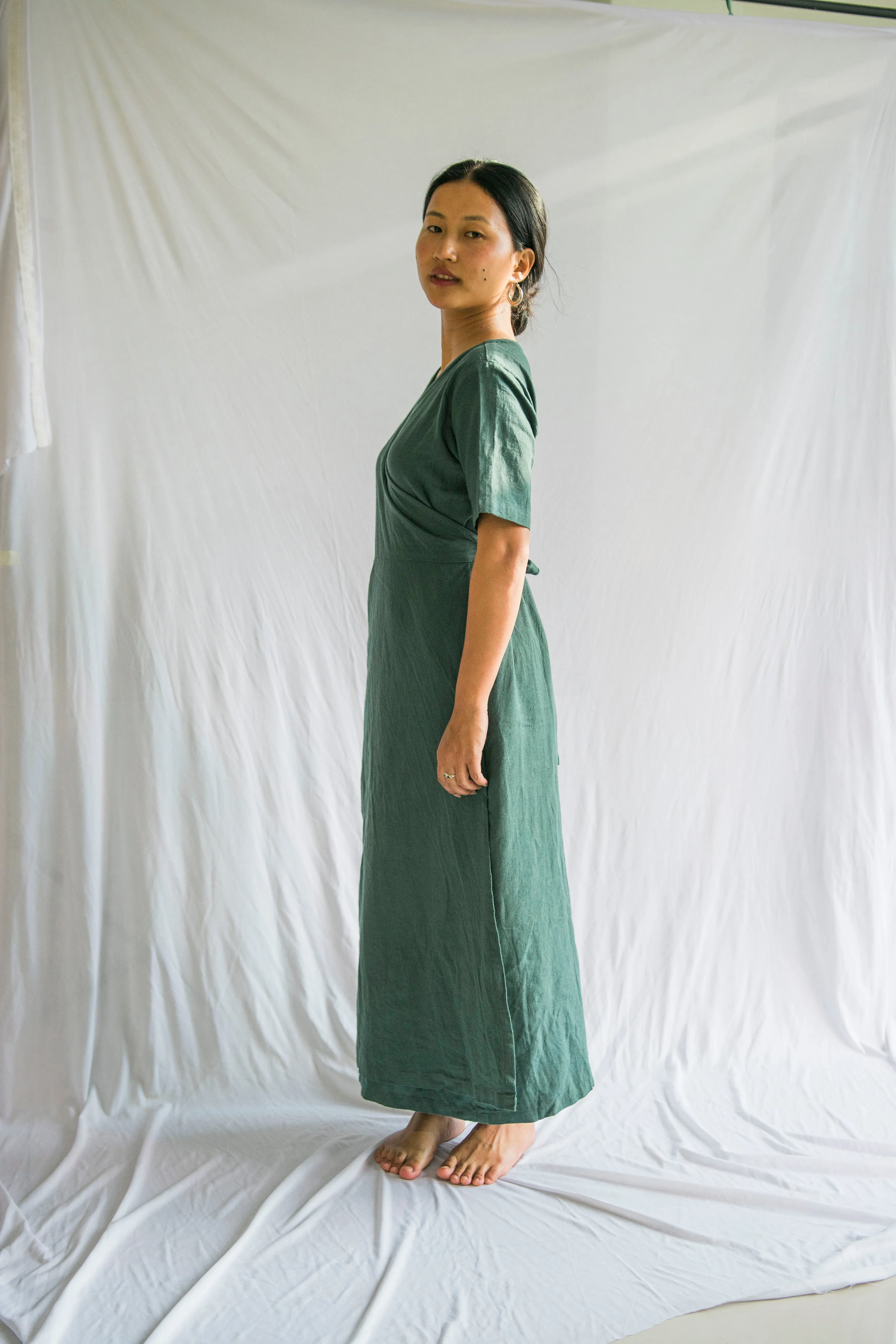 Dija Hemp Wrap Dress