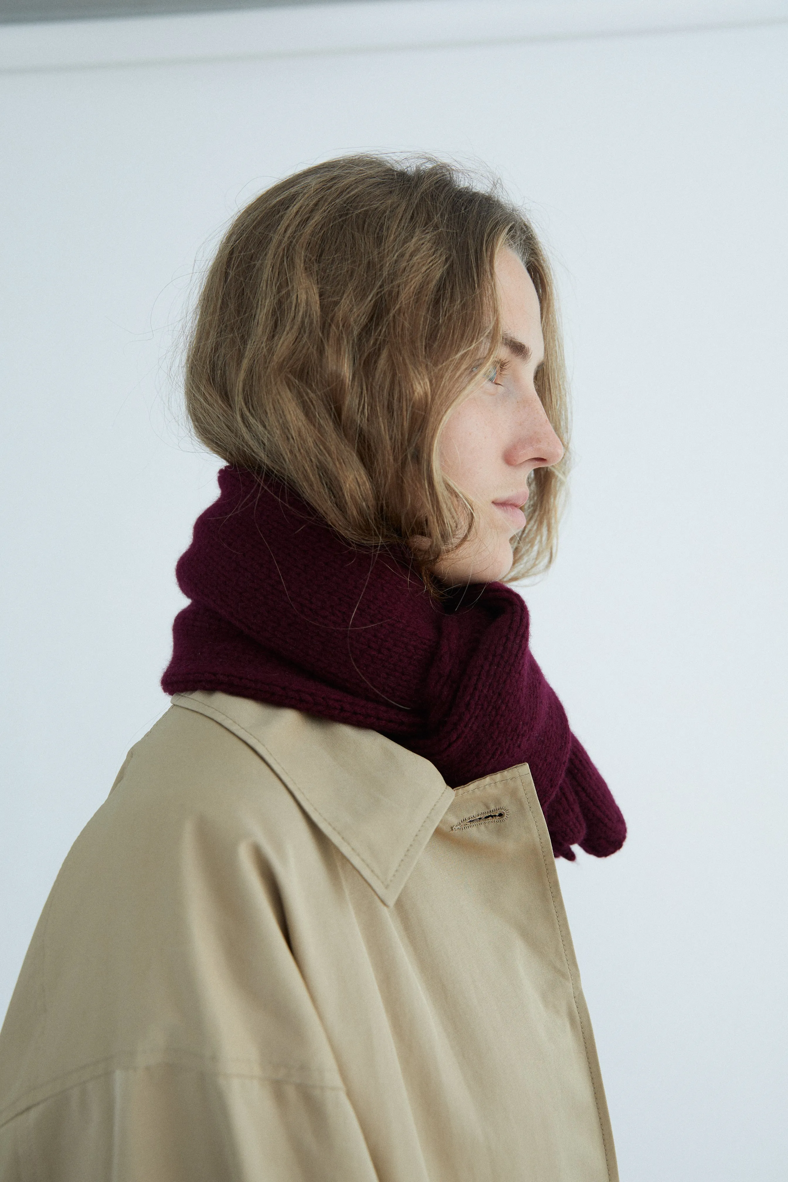 Dina Scarf - 100% Cashmere - Burgundy