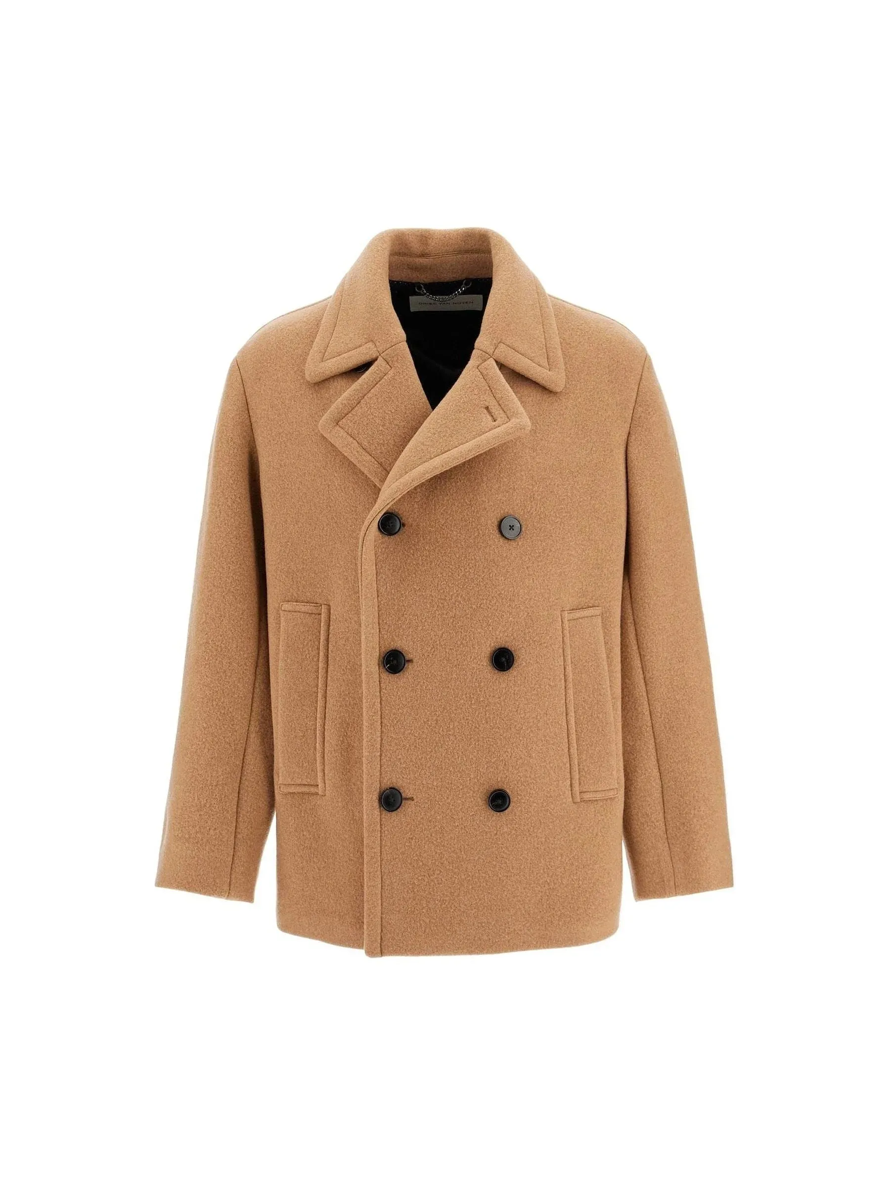 Double-Breasted Wool Outerwear Coat