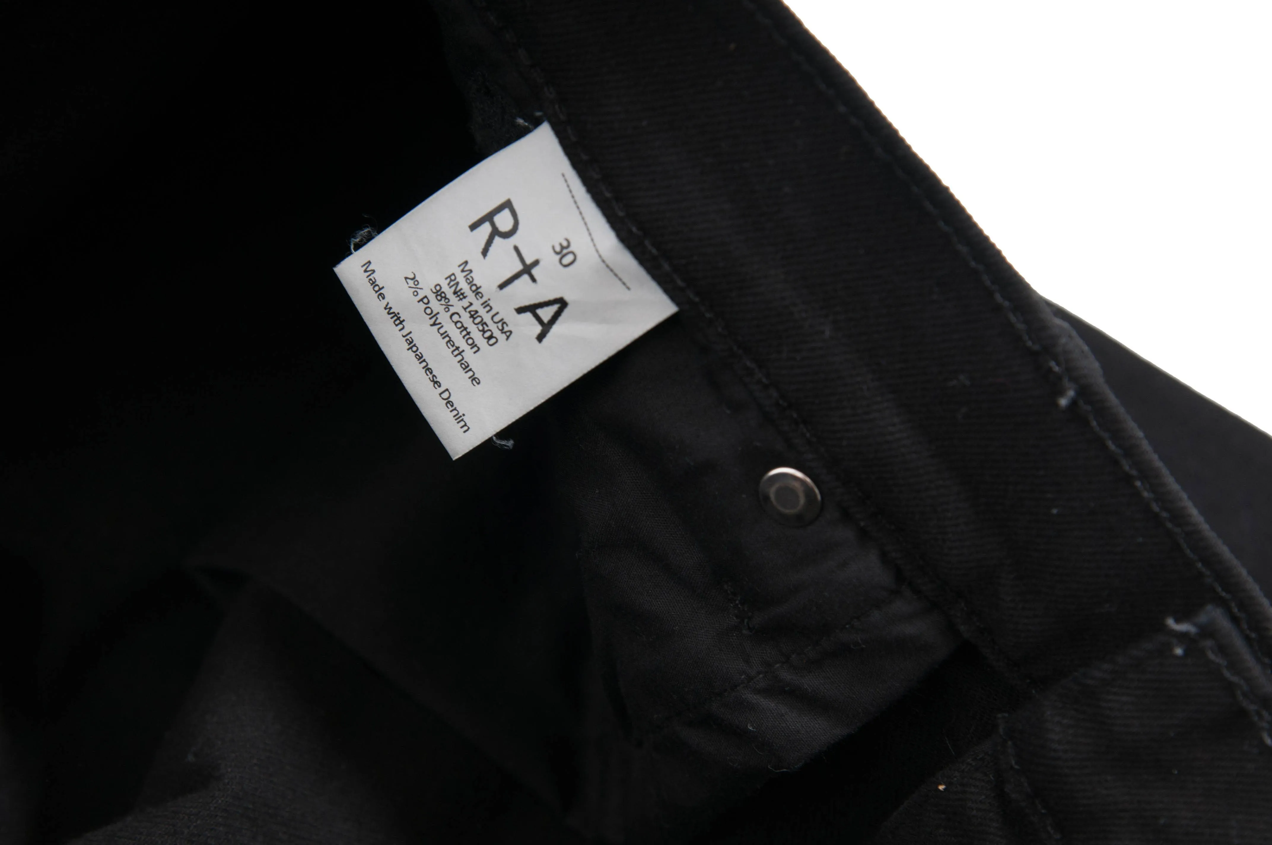 Early Retirement Black Skinny Raw Hem Denim