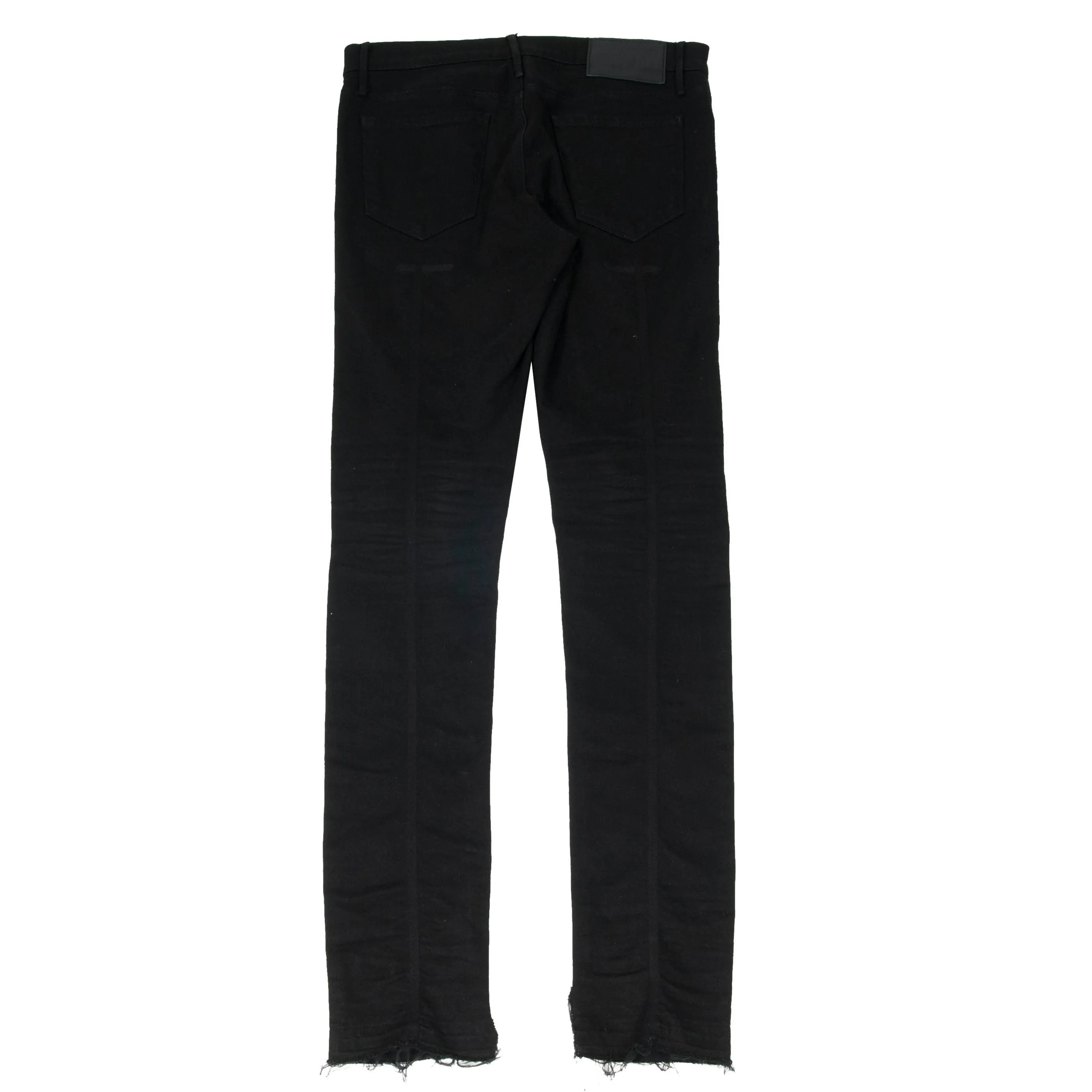 Early Retirement Black Skinny Raw Hem Denim