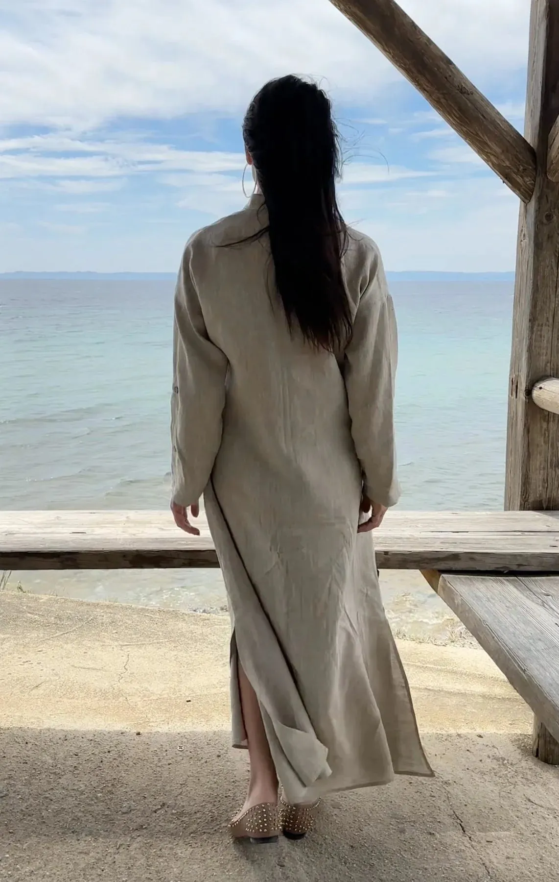 ENAS LONG LINEN DRESS