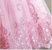 Girls Lace & Tulle Pink Dress, Size 6M - 8Yrs