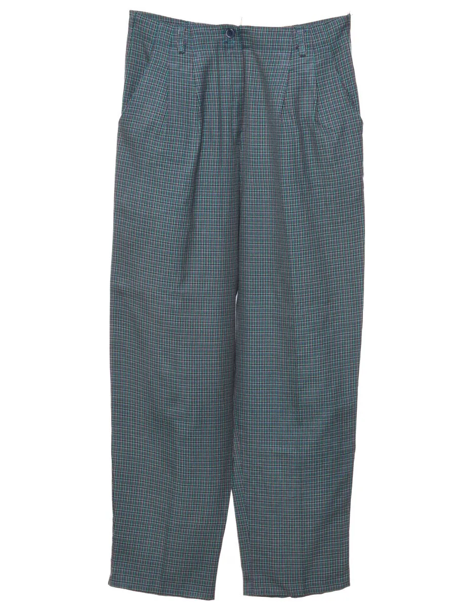 Green Checked Trousers - W27 L28