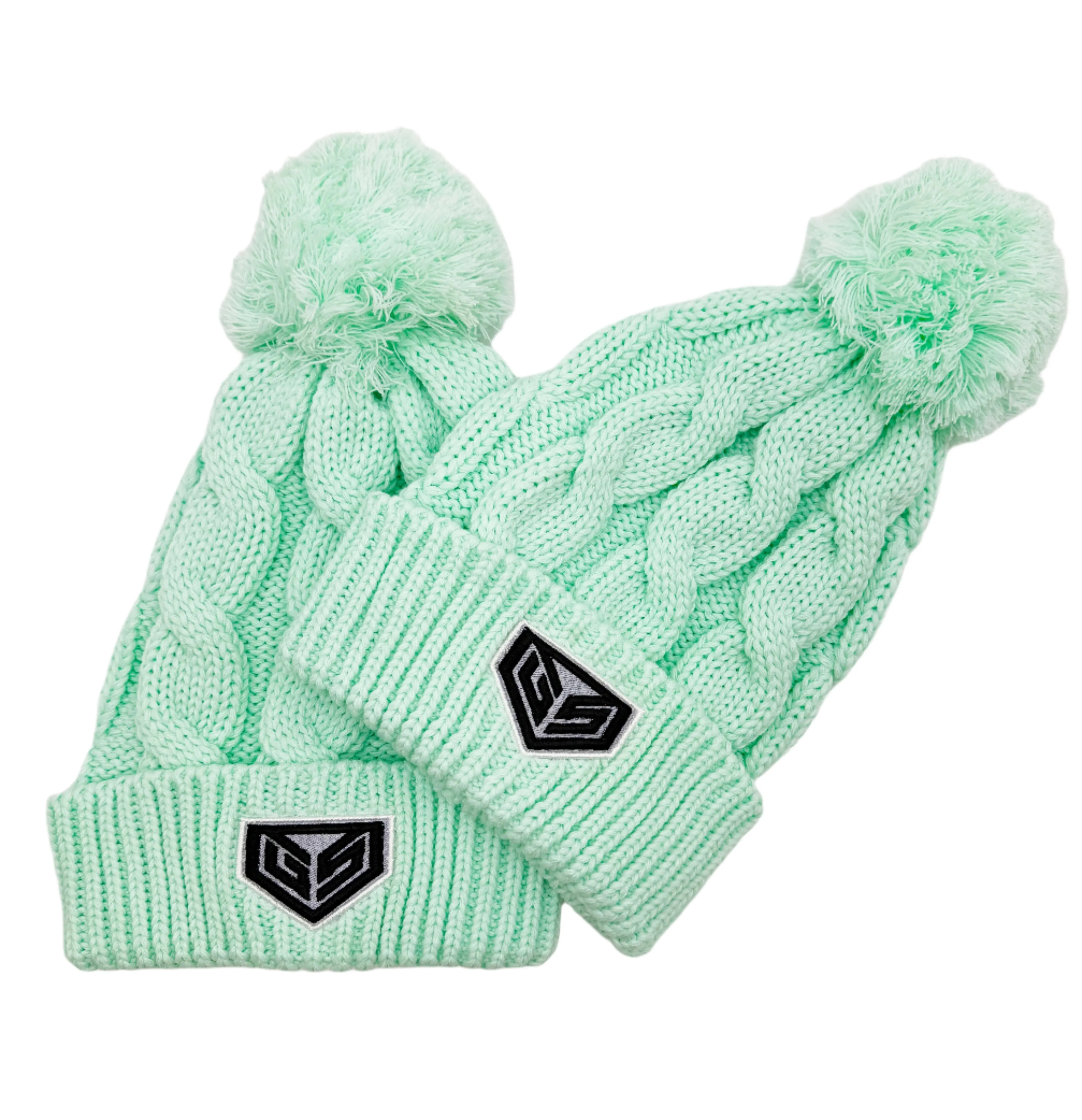 GS Crest Chunky Pom Pom Beanie - Mint