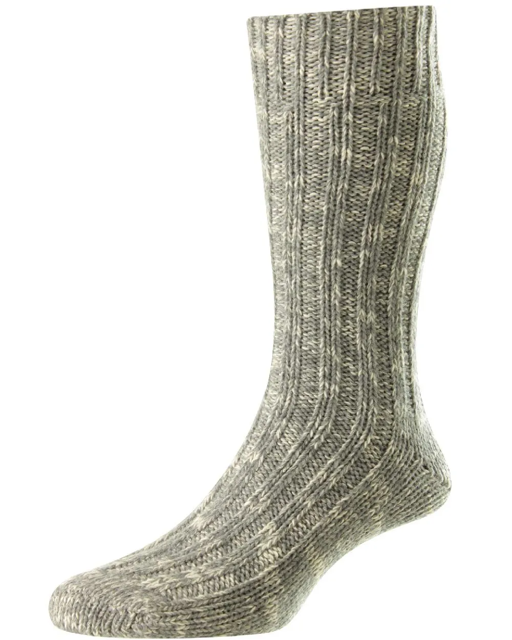 HJ Hall Mens Chunky Knit Wool & Cotton Blend Socks