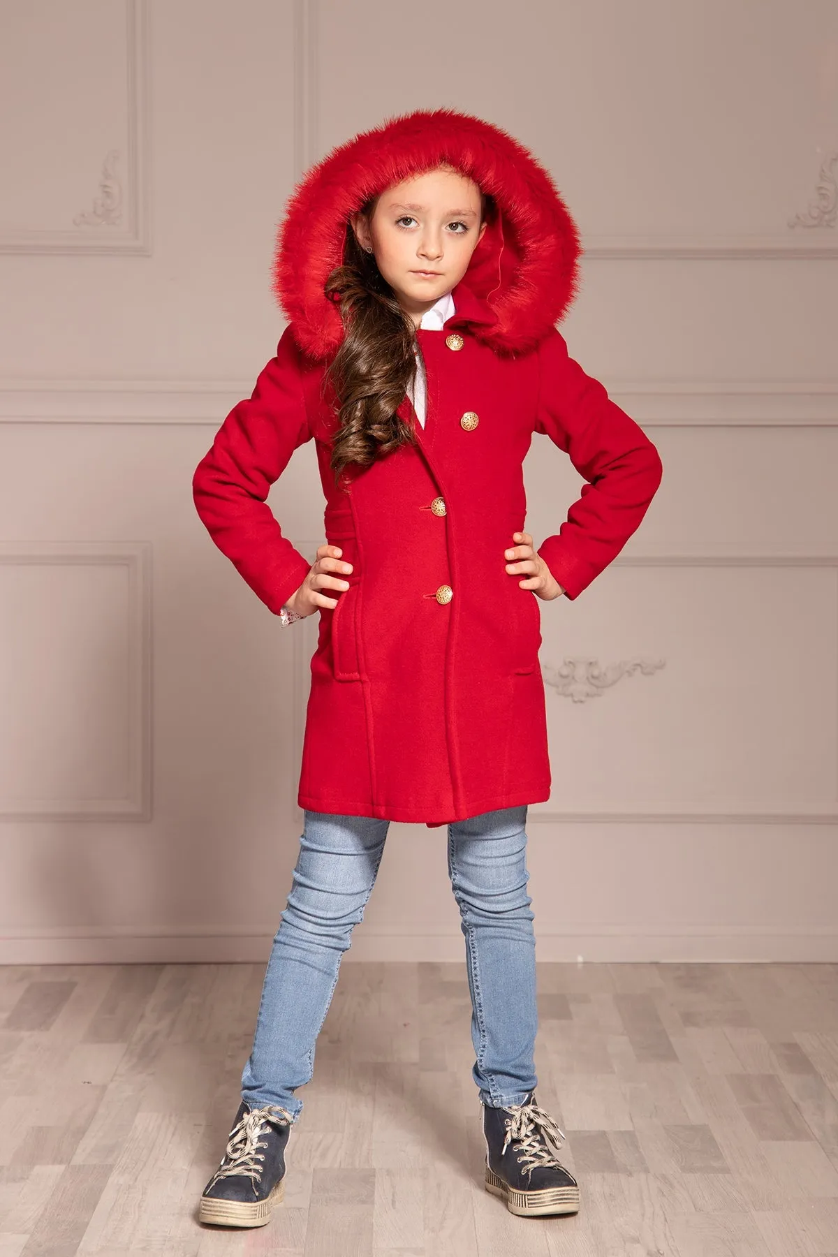 HOOD FOR GIRL COAT