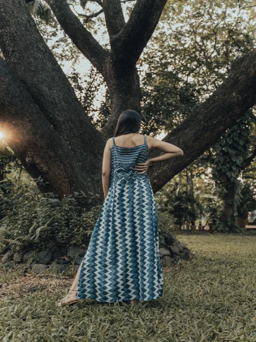 INDIGO SLIP DRESS