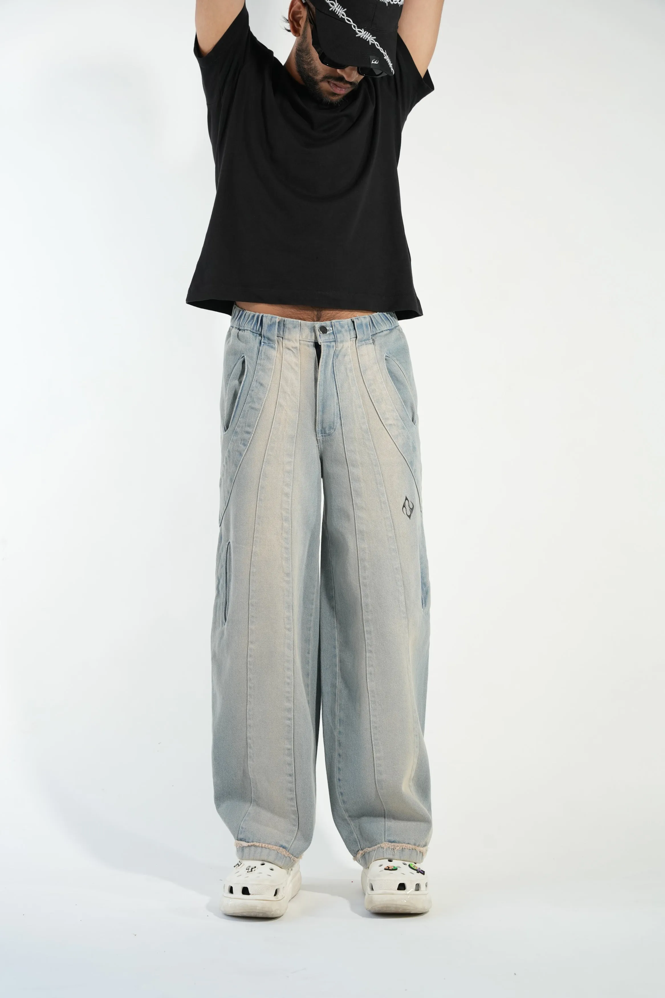 Infinity Panelled Jeans-sky tint - RTW