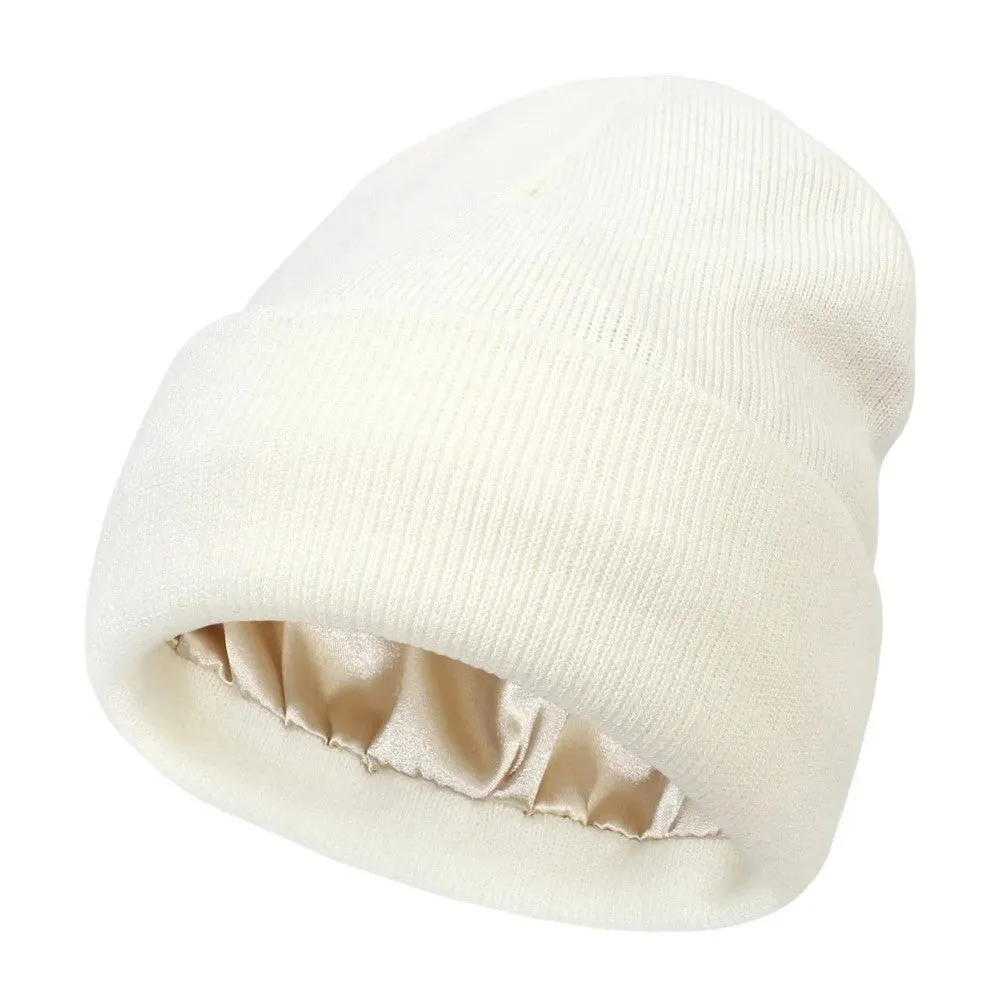 Insulated Knit Hat With Satin Lining