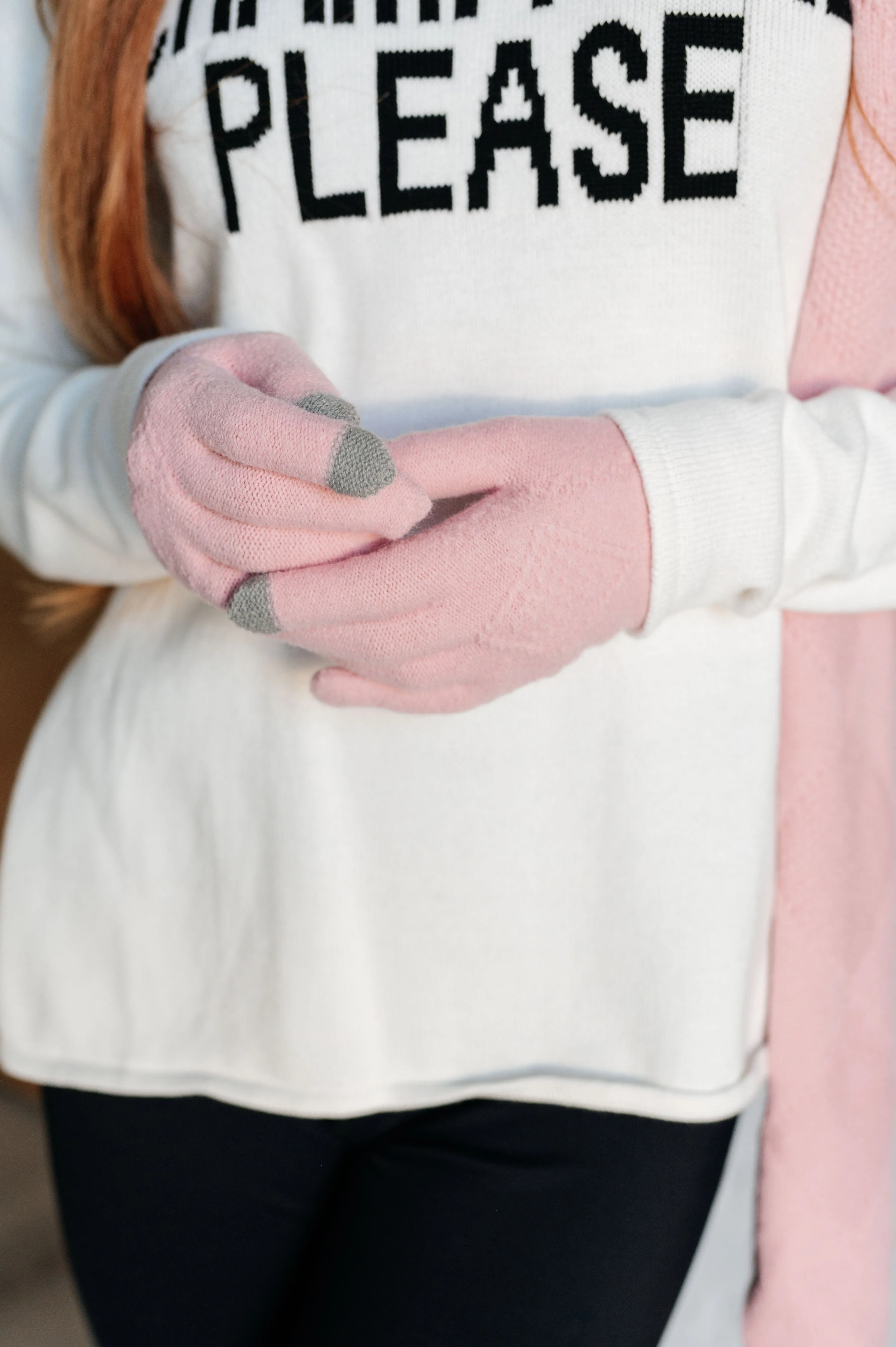 Jane Frost Beanie, Glove, and Scarf Set in Pink