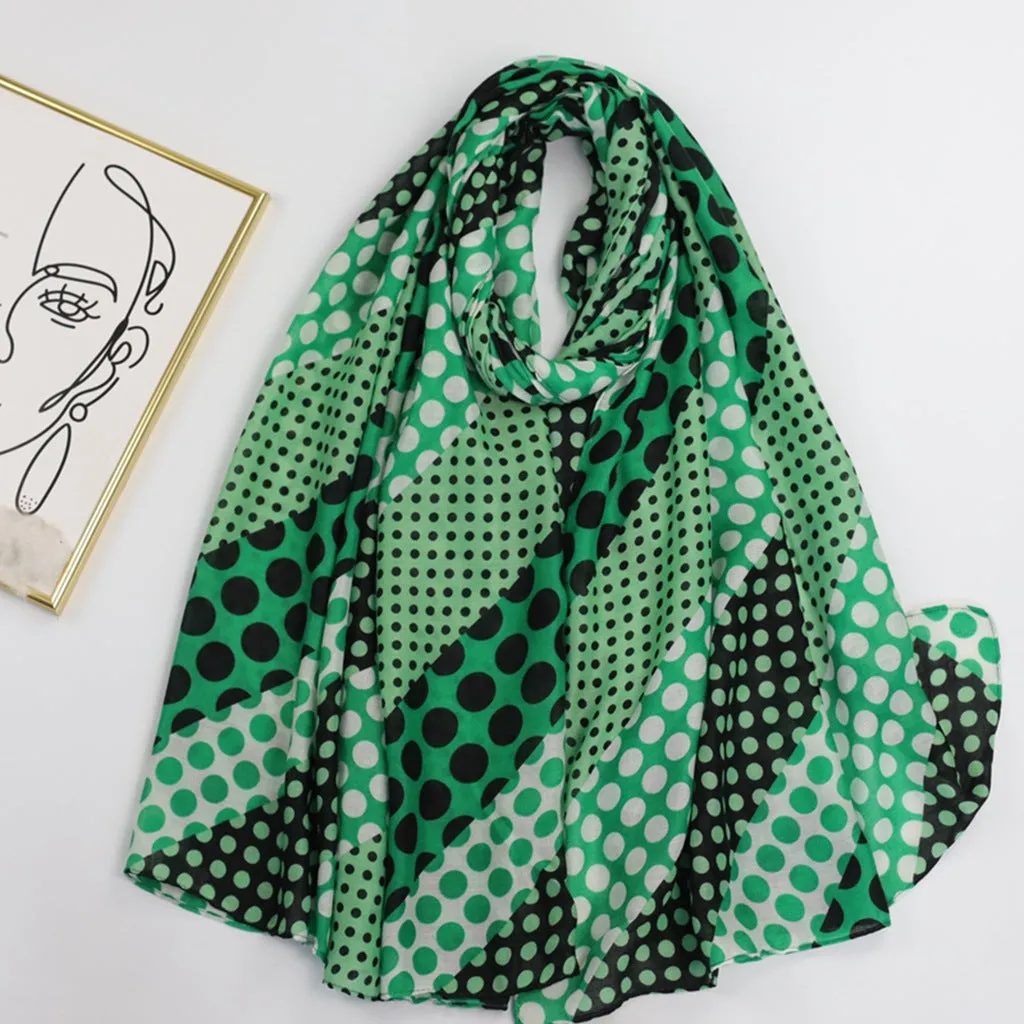 JY230339 Geometric dot printed scarf