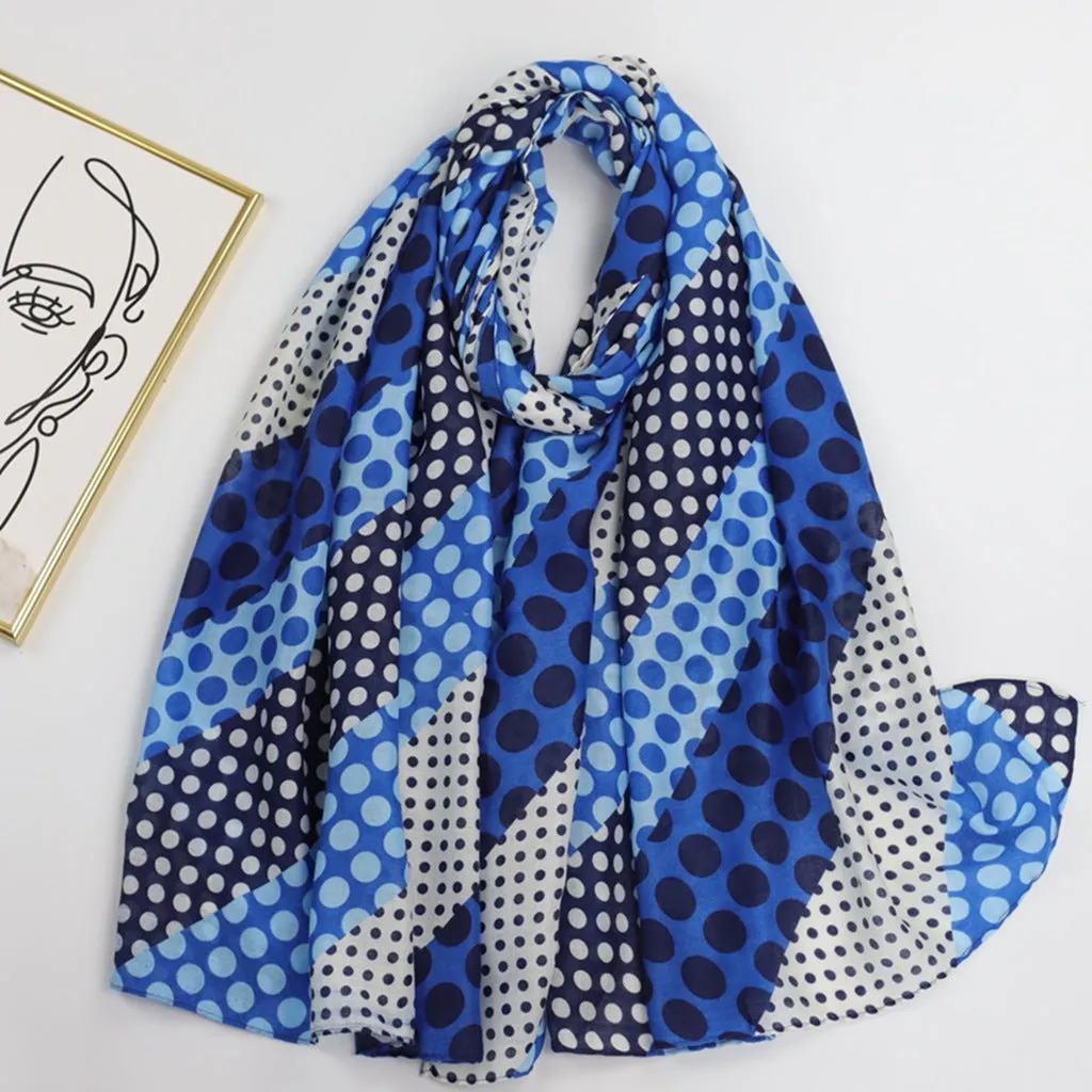 JY230339 Geometric dot printed scarf