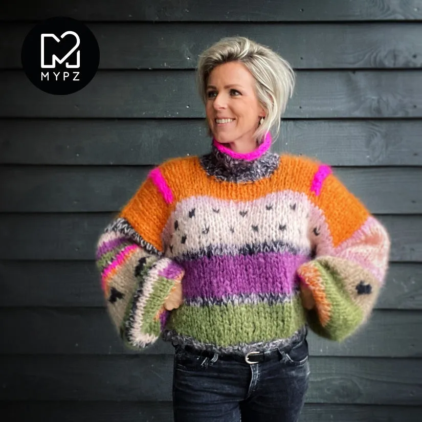 Knit pattern – MYPZ basic chunky mohair pullover Watermelon NO.15 (ENG-NL)