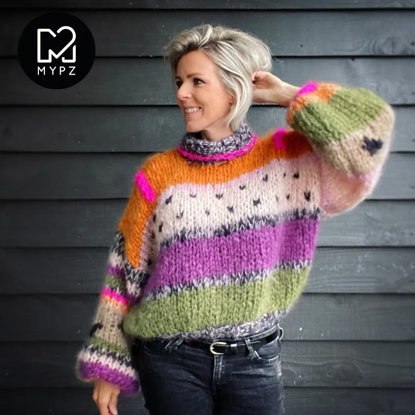 Knit pattern – MYPZ basic chunky mohair pullover Watermelon NO.15 (ENG-NL)