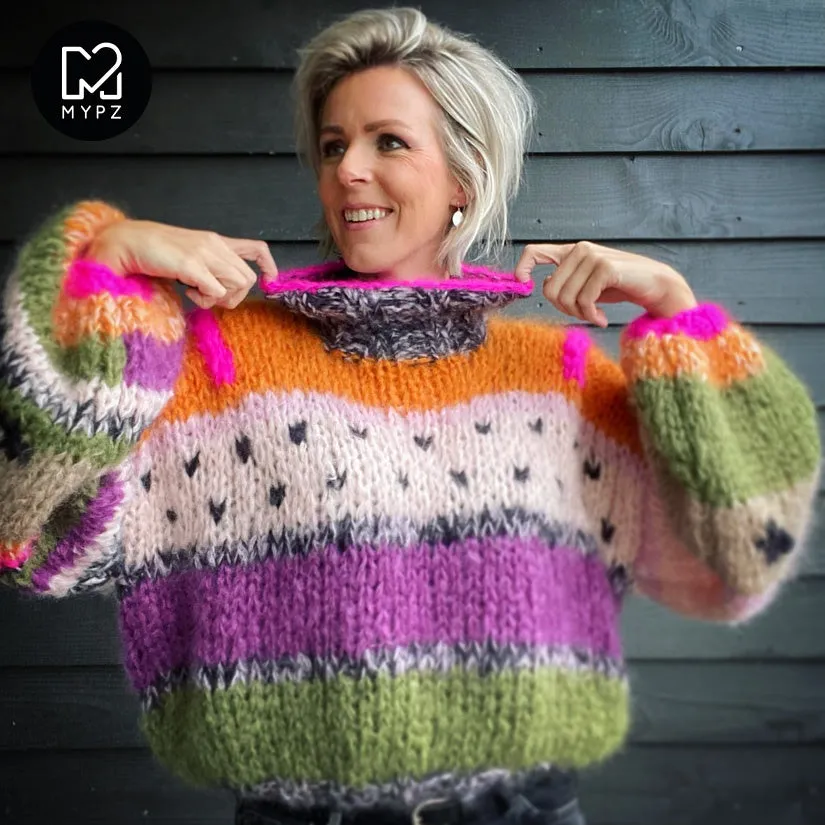 Knit pattern – MYPZ basic chunky mohair pullover Watermelon NO.15 (ENG-NL)