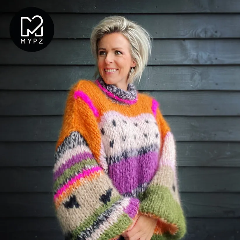 Knit pattern – MYPZ basic chunky mohair pullover Watermelon NO.15 (ENG-NL)