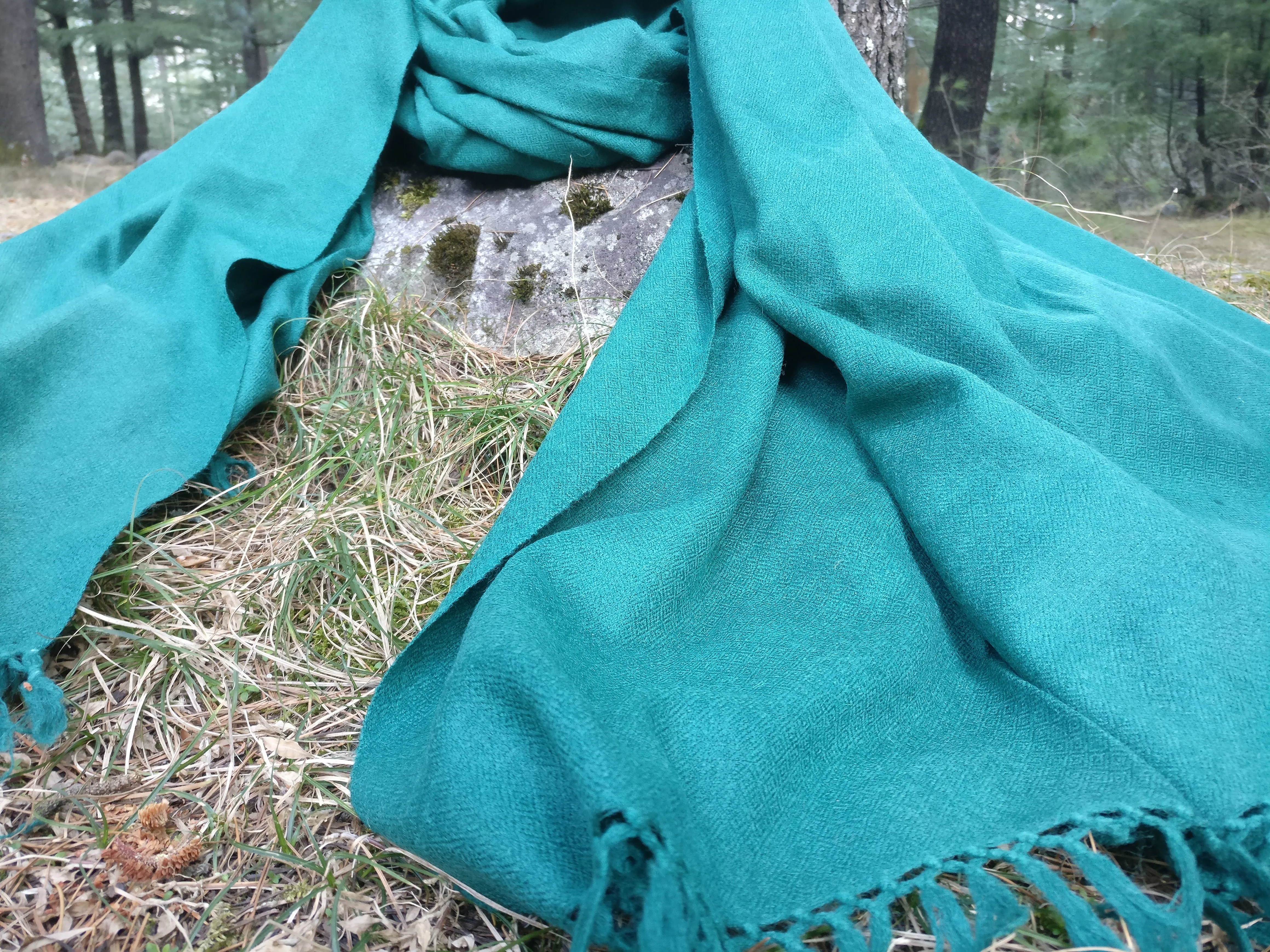 Large green shawl