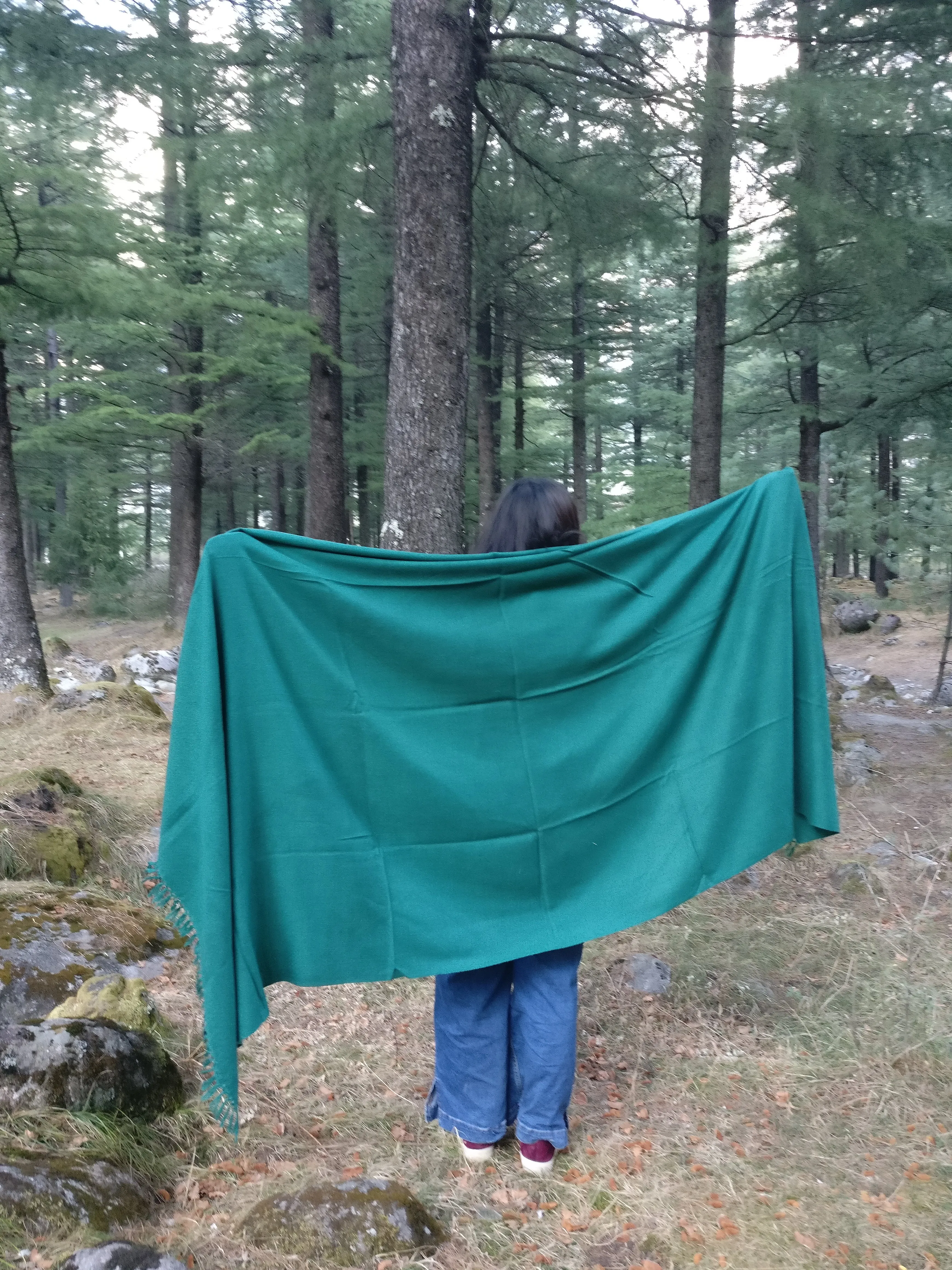 Large green shawl