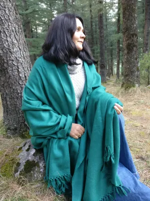 Large green shawl