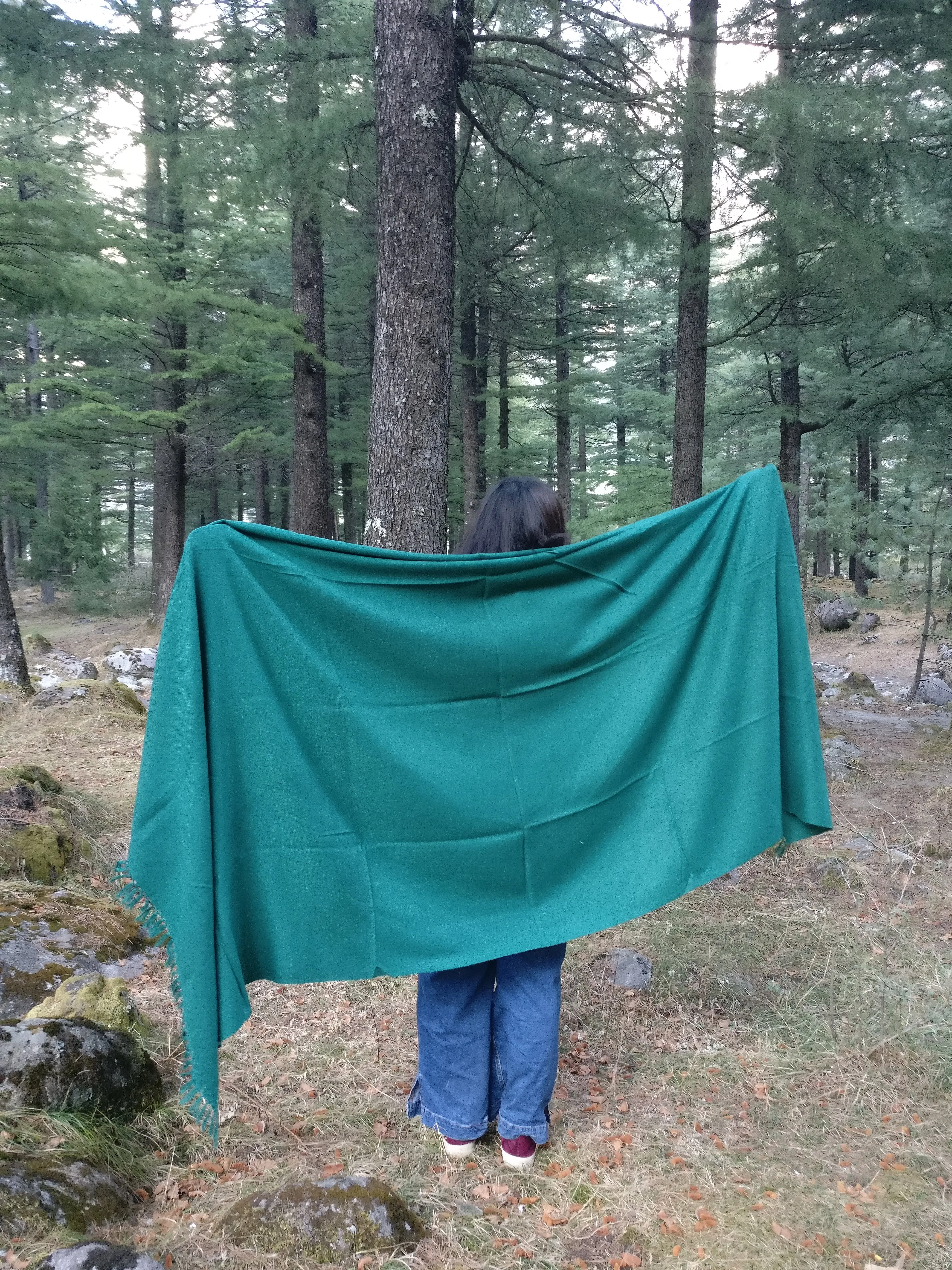 Large green shawl