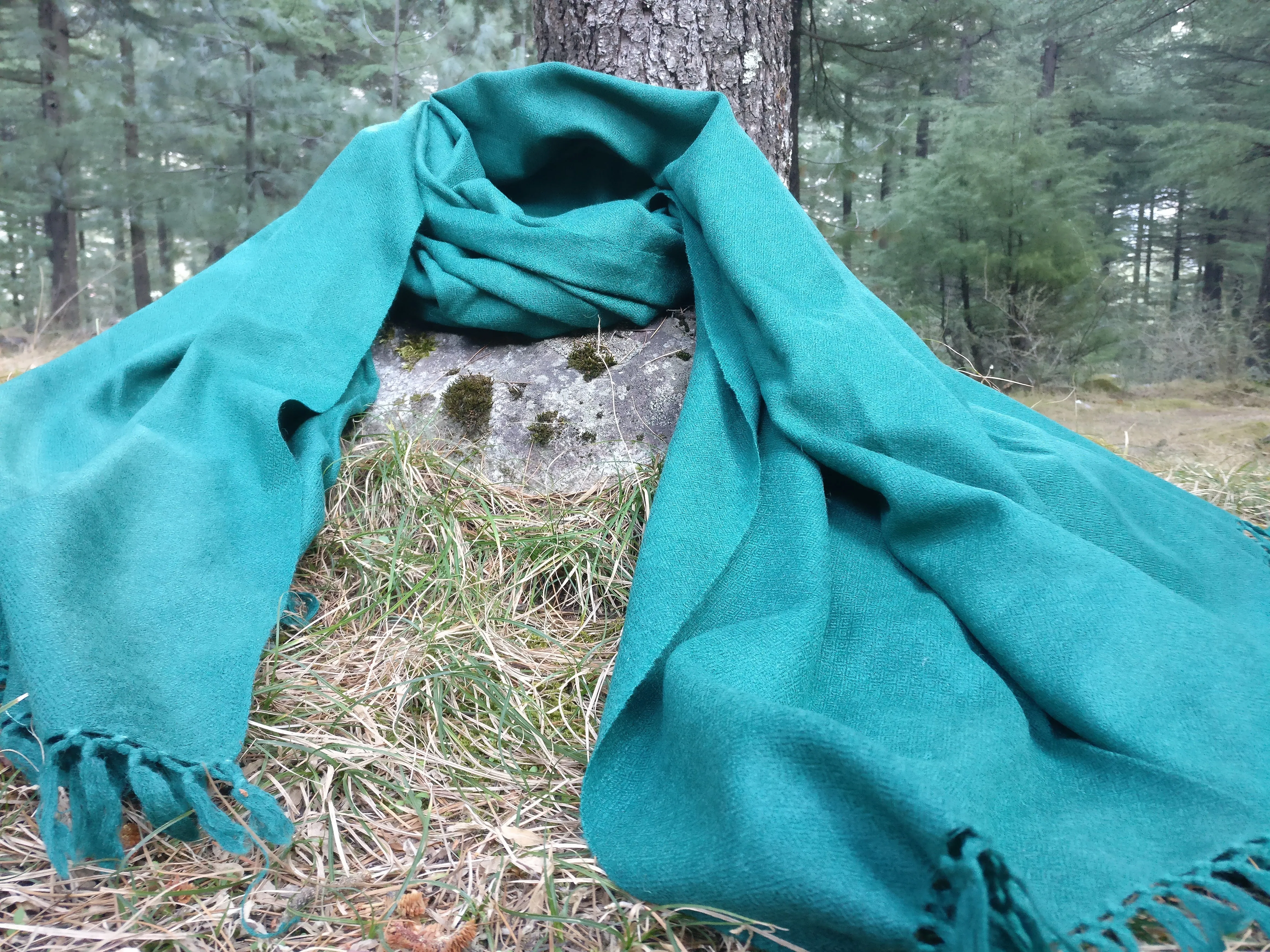 Large green shawl