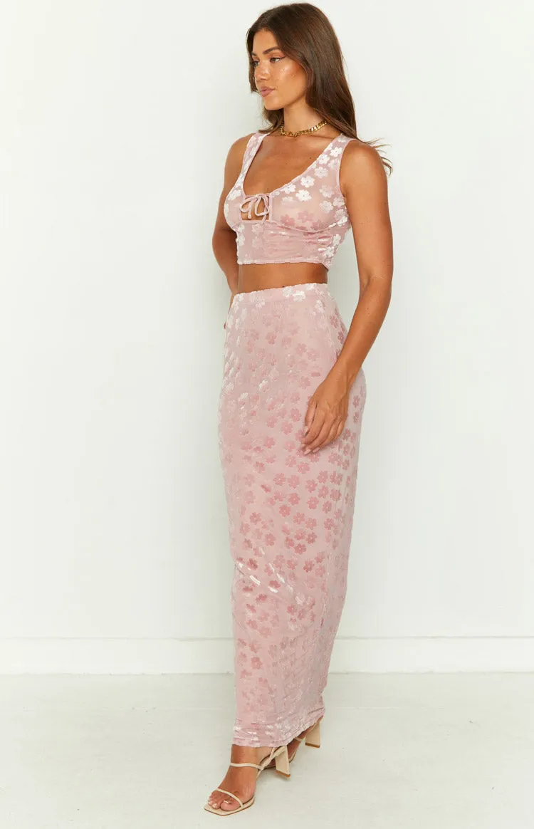 Late Night Pink Maxi Skirt