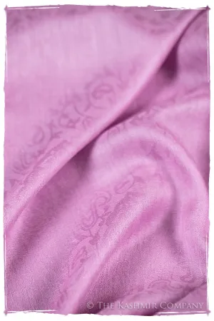 Lilac Chiffon Paisley Kashmir Wool Scarf